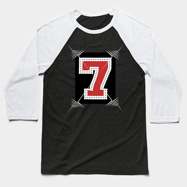 Camouflage 7 Red - An Edge Tribute Baseball T-Shirt by GR8DZINE